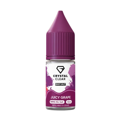 Crystal Clear Juicy Grape Nic Salt E-Liquid 10ml