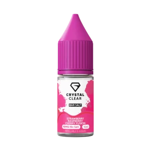 Crystal Clear Strawberry Raspberry Cherry Nic Salt E-Liquid 10ml