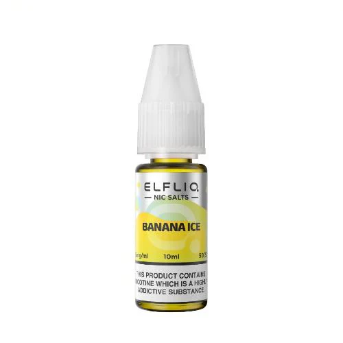 Elf Bar Elfliq Banana Ice Nic Salt E-Liquid 10ml