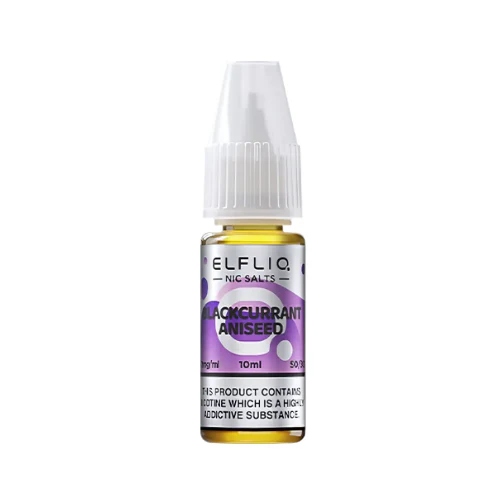 Elf Bar Elfliq Blackcurrant Aniseed Nic Salt E-Liquid 10ml