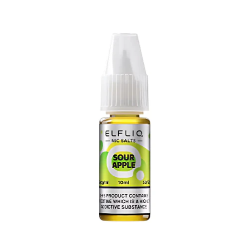 Elf Bar Elfliq Sour Apple Nic Salt E-Liquid 10ml