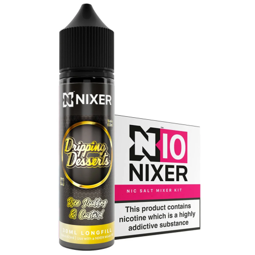 Nixer Dripping Dessert Rice Pudding and Custard E-Liquid Concentrate 30 ml Mix and Create