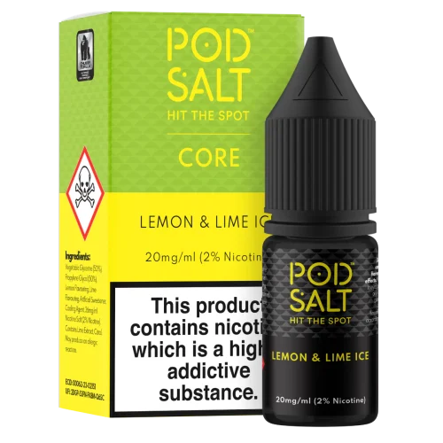 Pod Salt  Lemon lime ice Nic Salt E-Liquid 10ml