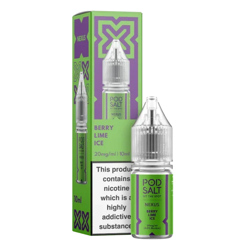 Pod Salt Nexus Berry Lime Ice Nic Salt E-Liquid 10ml