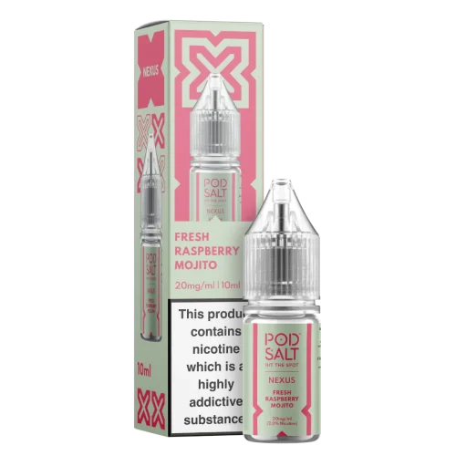 Pod Salt Nexus Fresh Raspberry Mojito Nic Salt E-Liquid 10ml