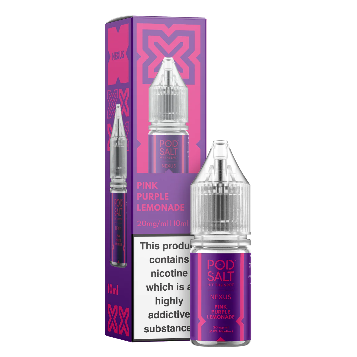 Pod Salt Nexus Pink Purple Lemonade Nic Salt E-Liquid 10ml