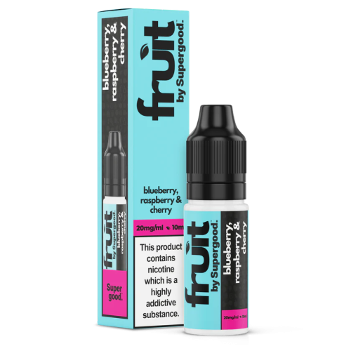 Supergood Fruit Blueberry Raspberry and Cherry Nic Salt E-Liquid 10ml